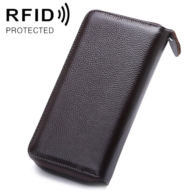 902 Antimagnetic RFID Litchi Texture ผู้หญิงความจุขนาดใหญ่กระเป๋าสตางค์กระเป๋าสตางค์กระเป๋าโทรศัพท์พร้อมช่องใส่การ์ด