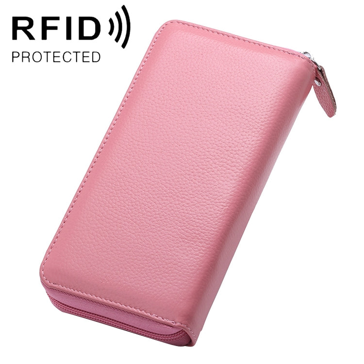 902 Antimagnetic RFID Litchi Texture ผู้หญิงความจุขนาดใหญ่กระเป๋าสตางค์กระเป๋าสตางค์กระเป๋าโทรศัพท์พร้อมช่องใส่การ์ด