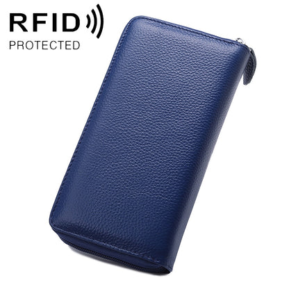 902 Antimagnetic RFID Litchi Texture ผู้หญิงความจุขนาดใหญ่กระเป๋าสตางค์กระเป๋าสตางค์กระเป๋าโทรศัพท์พร้อมช่องใส่การ์ด