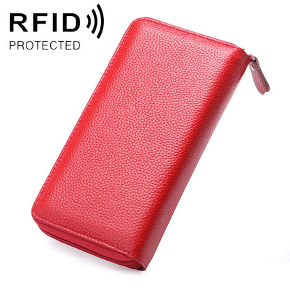 902 Antimagnetic RFID Litchi Texture ผู้หญิงความจุขนาดใหญ่กระเป๋าสตางค์กระเป๋าสตางค์กระเป๋าโทรศัพท์พร้อมช่องใส่การ์ด