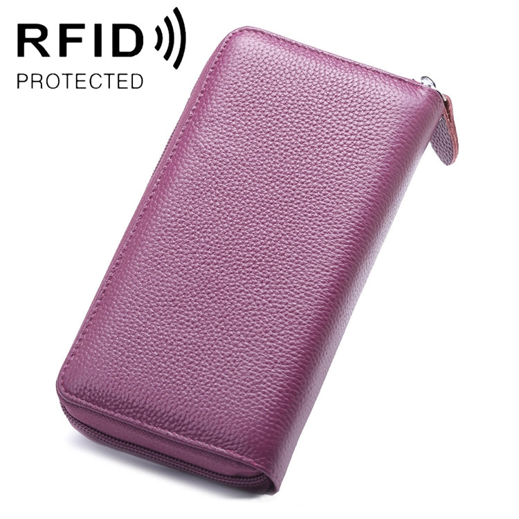 902 Antimagnetic RFID Litchi Texture ผู้หญิงความจุขนาดใหญ่กระเป๋าสตางค์กระเป๋าสตางค์กระเป๋าโทรศัพท์พร้อมช่องใส่การ์ด
