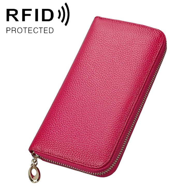 906 Antimagnetic RFID Litchi Texture ผู้หญิงความจุขนาดใหญ่กระเป๋าสตางค์กระเป๋าสตางค์กระเป๋าโทรศัพท์พร้อมช่องใส่การ์ด