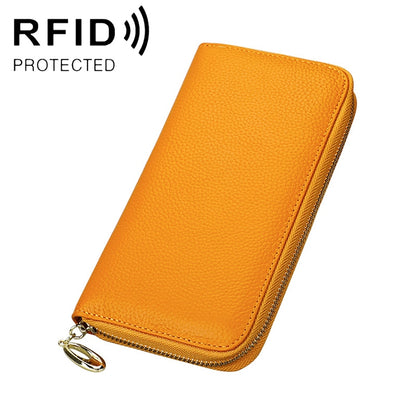 906 Antimagnetic RFID Litchi Texture ผู้หญิงความจุขนาดใหญ่กระเป๋าสตางค์กระเป๋าสตางค์กระเป๋าโทรศัพท์พร้อมช่องใส่การ์ด