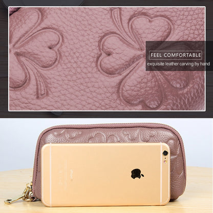 2026 Multifunctional Litchi Texture ผู้หญิงความจุขนาดใหญ่กระเป๋าสตางค์กระเป๋าพร้อมช่องใส่การ์ด