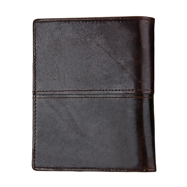 8232 Antimagnetic RFID Men Oil Wax Leather Wallet พร้อมที่ใส่การ์ดแบบถอดออกได้, 8232
