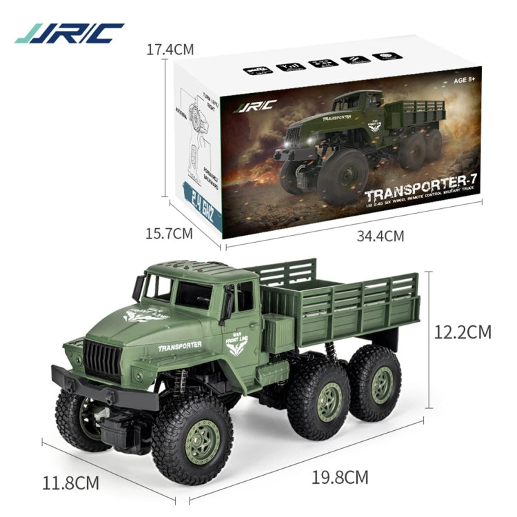JJR/C 1:18 2.4 Ghz 4 ช่องรีโมทคอนโทรล Dongfeng 7 หกล้อเกราะรถบรรทุกของเล่น, Dongfeng 7 (Green), Dongfeng 7 (Yellow)
