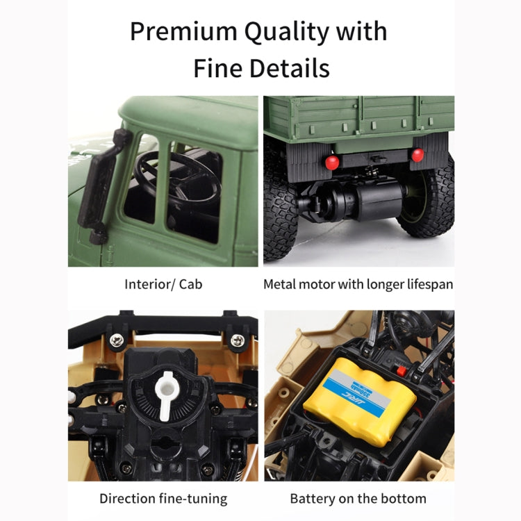 JJR/C 1:18 2.4 Ghz 4 ช่องรีโมทคอนโทรล Dongfeng 8 หกล้อเกราะรถบรรทุกของเล่น, Dongfeng 8 (Green), Dongfeng 8 (Yellow)