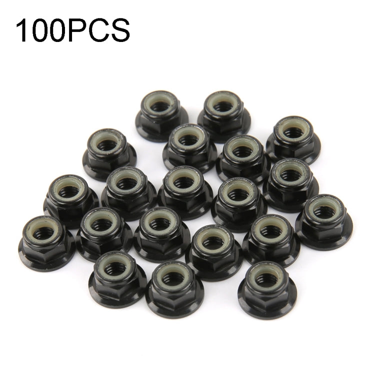 100 PCS iFlight M5 CW 6061 อลูมิเนียมมอเตอร์สกรูไนลอนแทรกSelf Lock Flange NutสำหรับRC FPV racing Droneมอเตอร์, M5 CW 6061(Black), M5 CW 6061(Red)