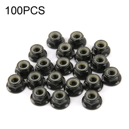100 PCS iFlight M5 CW 6061 อลูมิเนียมมอเตอร์สกรูไนลอนแทรกSelf Lock Flange NutสำหรับRC FPV racing Droneมอเตอร์, M5 CW 6061(Black), M5 CW 6061(Red)