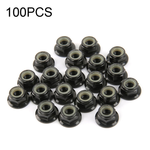 100 PCS iFlight M5 CW 6061 อลูมิเนียมมอเตอร์สกรูไนลอนแทรกSelf Lock Flange NutสำหรับRC FPV racing Droneมอเตอร์, M5 CW 6061(Black), M5 CW 6061(Red)