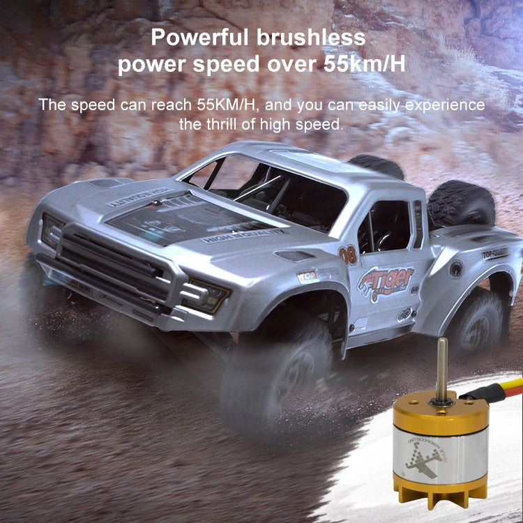 ปีงบประมาณ 08 รุ่นไร้แปรงถ่าน 2.4G รีโมทคอนโทรลรถออฟโรด 1:12 ขับเคลื่อนสี่ล้อรถบรรทุกสั้นความเร็วสูงรถควบคุมระยะไกลปลั๊ก EU