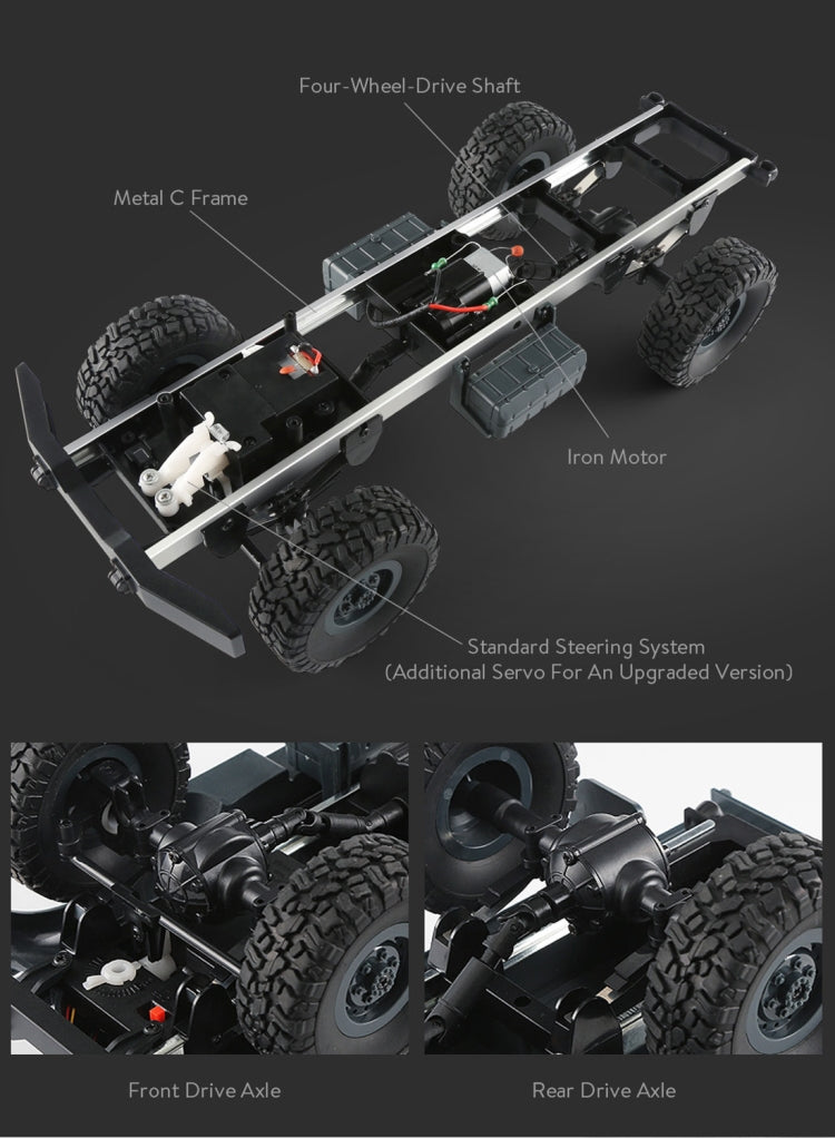 JJR/C Q60 Transporter-1 Full Body 1:16 Mini 2.4GHz RC 6WD ติดตาม Off-Road ทหารรถบรรทุกรถของเล่น, Q60