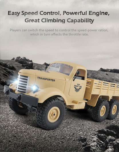 JJR/C Q60 Transporter-1 Full Body 1:16 Mini 2.4GHz RC 6WD ติดตาม Off-Road ทหารรถบรรทุกรถของเล่น, Q60