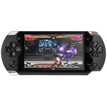 X6 คอนโซลเกมพกพาย้อนยุคหน้าจอ 4.3 นิ้วพร้อมกล้อง 3MP, เกมในตัว 10,000 เกม, รองรับ E-book / การบันทึก / การเล่นเพลง / การเล่นวิดีโอ, X6