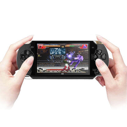 X6 คอนโซลเกมพกพาย้อนยุคหน้าจอ 4.3 นิ้วพร้อมกล้อง 3MP, เกมในตัว 10,000 เกม, รองรับ E-book / การบันทึก / การเล่นเพลง / การเล่นวิดีโอ, X6