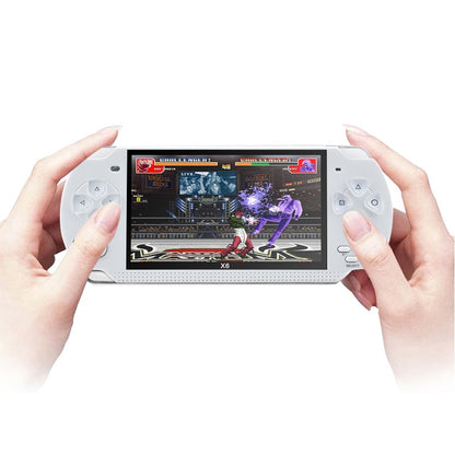 X6 คอนโซลเกมพกพาย้อนยุคหน้าจอ 4.3 นิ้วพร้อมกล้อง 3MP, เกมในตัว 10,000 เกม, รองรับ E-book / การบันทึก / การเล่นเพลง / การเล่นวิดีโอ, X6