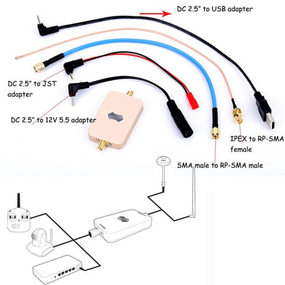 SH-RC58G2W 5.8GHz 2W เครื่องขยายสัญญาณ WiFi ไร้สายสำหรับ UAV RC, SH-RC58G2W