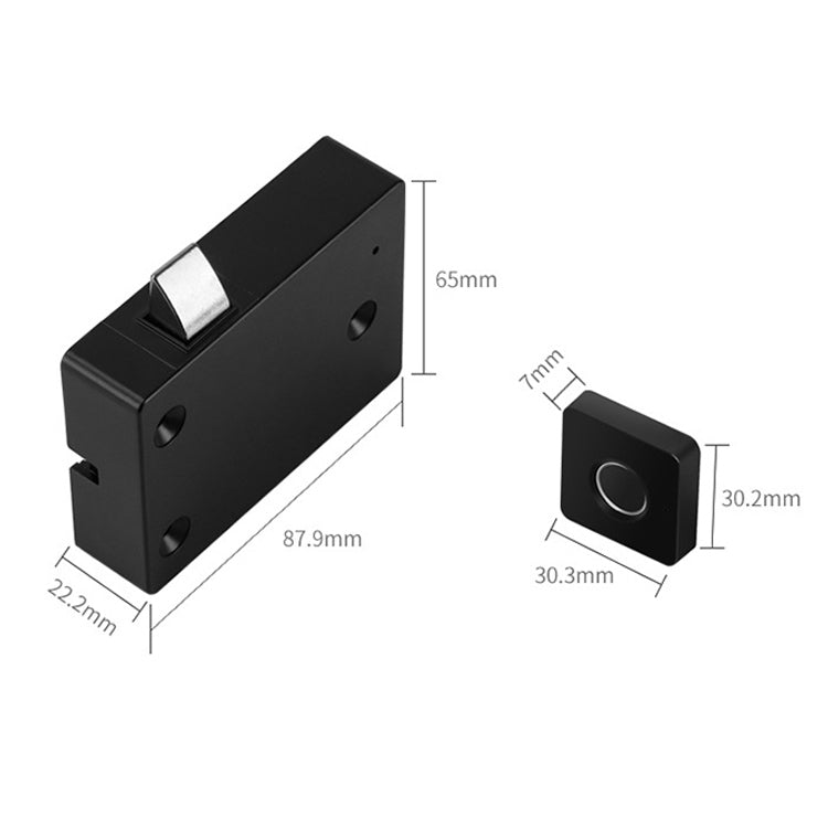 T5 Square Version แผงอลูมิเนียมอัลลอยด์ลายนิ้วมือล็อคลิ้นชัก, Black, Pink, Blue, Red, Silver
