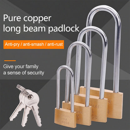 กุญแจล็อคทองแดง กุญแจเล็ก แบบคานยาว 30มม. ไม่เปิด, Long, 30mm Not Open