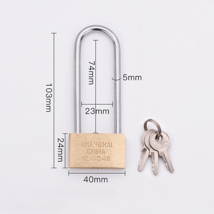 แม่กุญแจทองแดง ล็อคเล็ก แบบคานยาว 40มม. ไม่เปิด, Long, 40mm Not Open