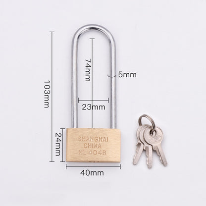 แม่กุญแจทองแดง ล็อคเล็ก แบบคานยาว 40มม. ไม่เปิด, Long, 40mm Not Open