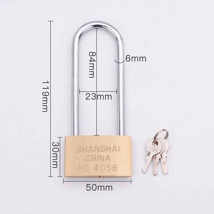 แม่กุญแจทองแดง ล็อคเล็ก แบบคานยาว 50มม. ไม่เปิด, Long, 50mm Not Open