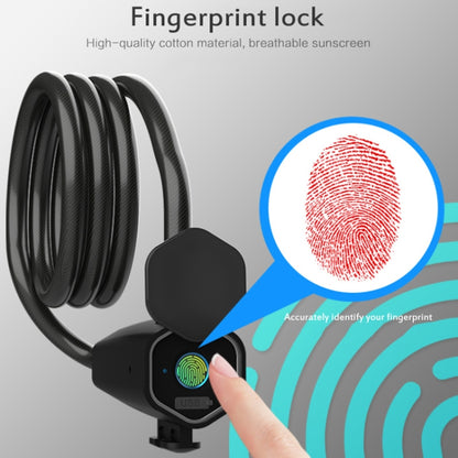 W16 IP65 กันน้ำลายนิ้วมือล็อคเชือกเหล็ก Anti-Theft ไฟฟ้าล็อครถบลูทูธ APP ล็อคอิเล็กทรอนิกส์, W16 Bluetooth + Fingerprint