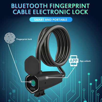 W16 IP65 กันน้ำลายนิ้วมือล็อคเชือกเหล็ก Anti-Theft ไฟฟ้าล็อครถบลูทูธ APP ล็อคอิเล็กทรอนิกส์, W16 Bluetooth + Fingerprint