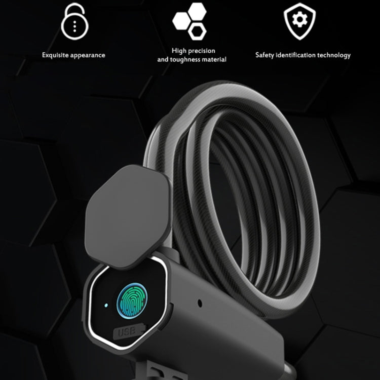 W16 IP65 กันน้ำลายนิ้วมือล็อคเชือกเหล็ก Anti-Theft ไฟฟ้าล็อครถบลูทูธ APP ล็อคอิเล็กทรอนิกส์, W16 Bluetooth + Fingerprint