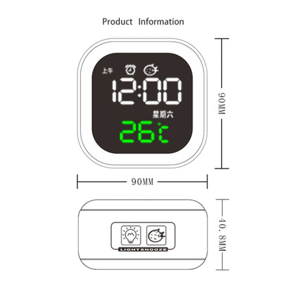 นาฬิกาสมาร์ทโฮม USB พร้อมไฟกลางคืนและฟังก์ชันหน่วยความจำและจอแสดงผล LED, Smart Clock