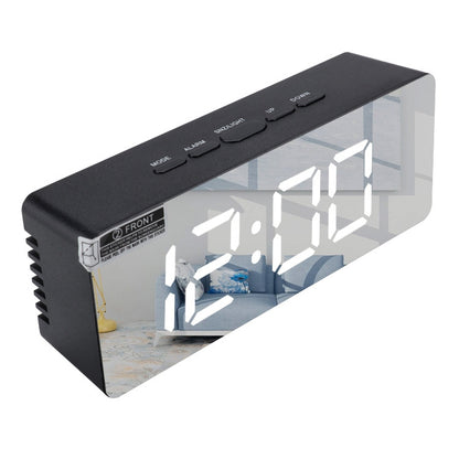 TS-S69-R มัลติฟังก์ชั่นนาฬิกาปลุก LED แบตเตอรี่/ปลั๊กชาร์จนาฬิกากระจกแต่งหน้าอเนกประสงค์, TS-S69-G, TS-S69-HW