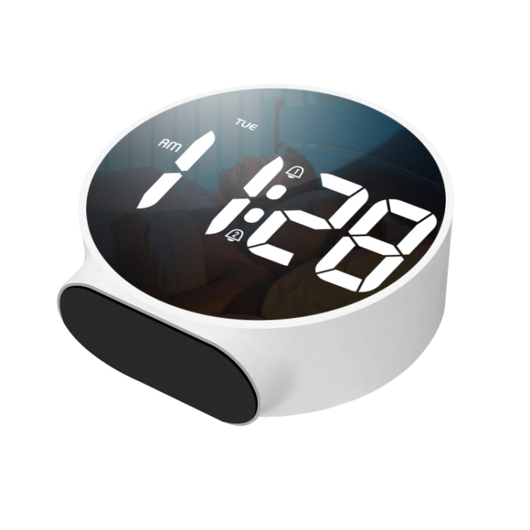 8816 นาฬิกาปลุก LED กระจกทรงกลมแบบ Dual-Purpose, 8816(Black), 8816(White)