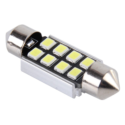 2 ชิ้น 41 มิลลิเมตรพู่ห้อย 3 วัตต์ 300LM แสงสีขาว 8 LED 3528 SMD Canbus โคมไฟอ่านหนังสือรถยนต์ที่ปราศจากข้อผิดพลาด DC 12, 41mm