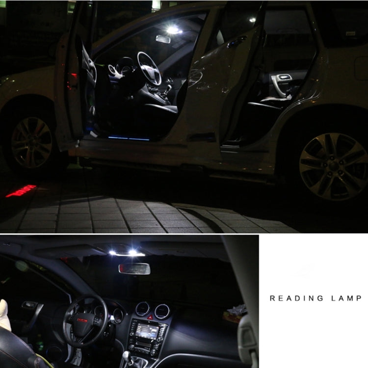 2 ชิ้น 41 มิลลิเมตรพู่ห้อย 3 วัตต์ 300LM แสงสีขาว 8 LED 3528 SMD Canbus โคมไฟอ่านหนังสือรถยนต์ที่ปราศจากข้อผิดพลาด DC 12, 41mm