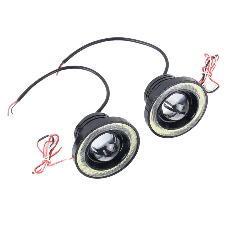 3.5 นิ้ว DC 12V 10W 900LM 7000K รถแองเจิลตาไฟตัดหมอก Foglight (แสงสีขาว + แสงสีขาว), 3.5 inch