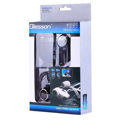Olesson 2.1A / 1A พอร์ต USB คู่ที่จุดบุหรี่ในรถยนต์ที่ชาร์จไฟในรถ, 1630