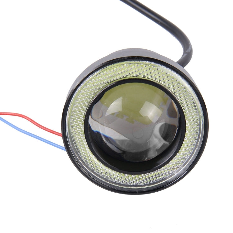 2 ชิ้น 2.5 นิ้ว DC12-24V 10W 900LM 6500K รถแองเจิลตาไฟตัดหมอก Foglight ความยาวสายเคเบิล: 20 ซม. (แสงสีขาว + แสงสีขาว), 2.5 inch 10W 900LM/6500K  White+White