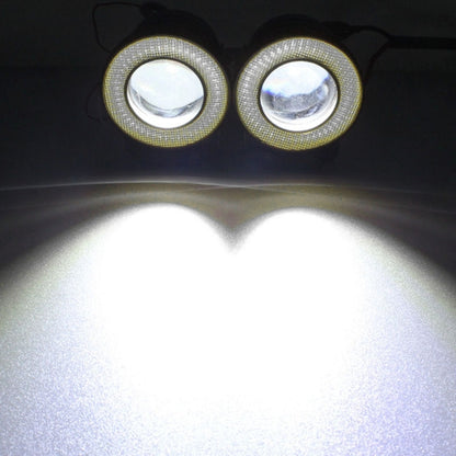 2 ชิ้น 2.5 นิ้ว DC12-24V 10W 900LM 6500K รถแองเจิลตาไฟตัดหมอก Foglight ความยาวสายเคเบิล: 20 ซม. (แสงสีขาว + แสงสีขาว), 2.5 inch 10W 900LM/6500K  White+White