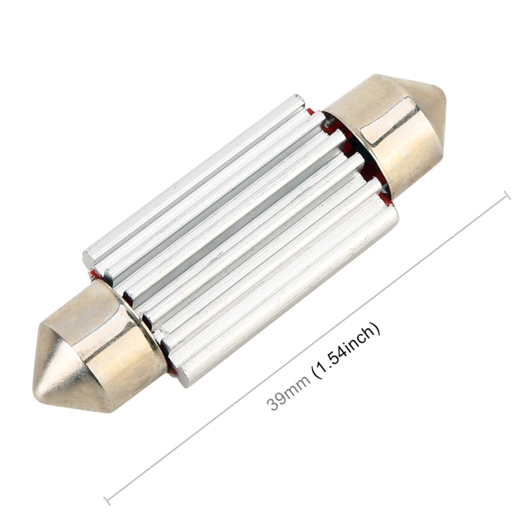 2 ชิ้น DC 12 โวลต์ 2 วัตต์ 39 มิลลิเมตร 4014 Bicuspid พอร์ตไม่มีการถอดรหัสรถโดมโคมไฟ LED ไฟอ่านหนังสือพร้อม 10 ไฟ LED, 39MM