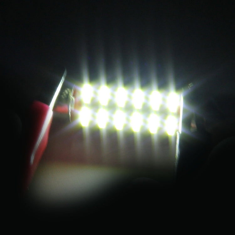2 ชิ้น DC 12 โวลต์ 2 วัตต์ 39 มิลลิเมตร 4014 Bicuspid พอร์ตไม่มีการถอดรหัสรถโดมโคมไฟ LED ไฟอ่านหนังสือพร้อม 10 ไฟ LED, 39MM