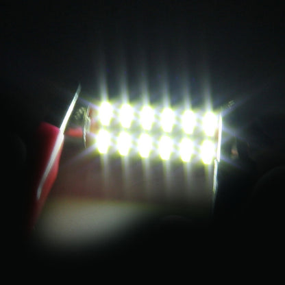 2 ชิ้น DC 12 โวลต์ 2 วัตต์ 39 มิลลิเมตร 4014 Bicuspid พอร์ตไม่มีการถอดรหัสรถโดมโคมไฟ LED ไฟอ่านหนังสือพร้อม 10 ไฟ LED, 39MM