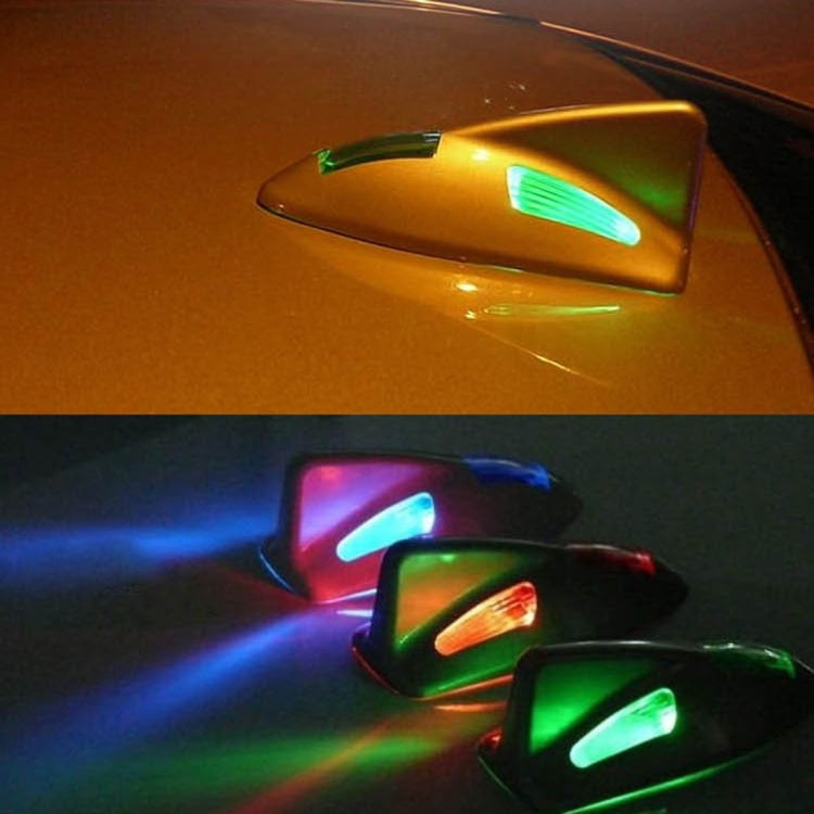 พลังงานแสงอาทิตย์สีสันสดใส Anti Collision Shark Fin ไฟท้ายรถ LED ไฟเตือนแฟลชไฟเตือน