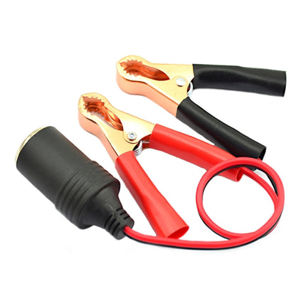 สายเคเบิลอะแดปเตอร์คลิปแบตเตอรี่สำหรับจุดบุหรี่ในรถยนต์ 12-24V (แดง + ดำ), 12-24V