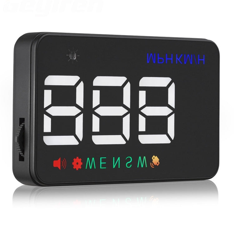 Geyiren A5 HUD 3.5 นิ้วรถ Head Up Display พร้อมระบบ GPS, จอแสดงผลสองโหมด, เซนเซอร์ตรวจจับแสง, ความเร็ว KM/h MPH, เข็มทิศ, สัญญาณเตือนความเร็ว, A5(Black), A5 (Green Light)