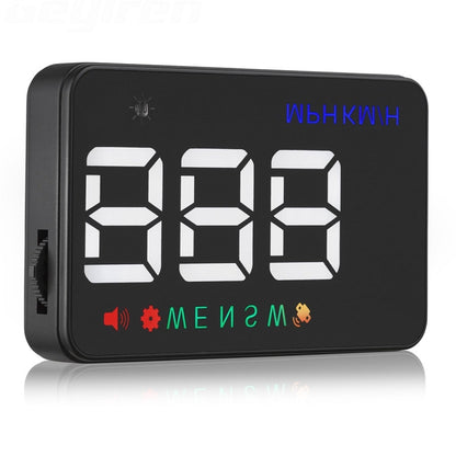Geyiren A5 HUD 3.5 นิ้วรถ Head Up Display พร้อมระบบ GPS, จอแสดงผลสองโหมด, เซนเซอร์ตรวจจับแสง, ความเร็ว KM/h MPH, เข็มทิศ, สัญญาณเตือนความเร็ว, A5(Black), A5 (Green Light)