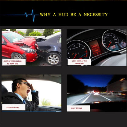 Geyiren A5 HUD 3.5 นิ้วรถ Head Up Display พร้อมระบบ GPS, จอแสดงผลสองโหมด, เซนเซอร์ตรวจจับแสง, ความเร็ว KM/h MPH, เข็มทิศ, สัญญาณเตือนความเร็ว, A5(Black), A5 (Green Light)