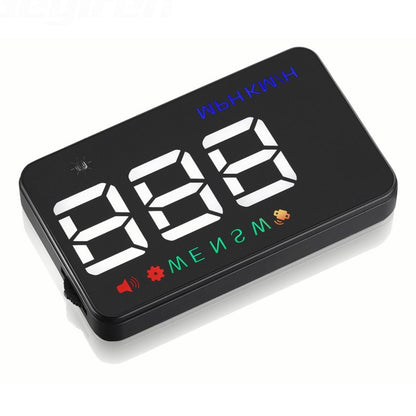 Geyiren A5 HUD 3.5 นิ้วรถ Head Up Display พร้อมระบบ GPS, จอแสดงผลสองโหมด, เซนเซอร์ตรวจจับแสง, ความเร็ว KM/h MPH, เข็มทิศ, สัญญาณเตือนความเร็ว, A5(Black), A5 (Green Light)