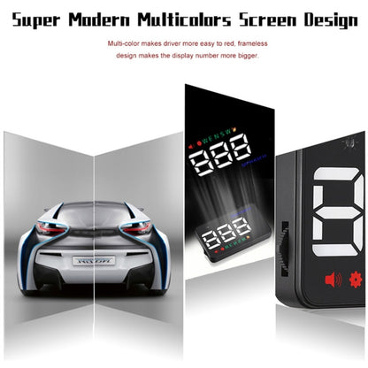 Geyiren A5 HUD 3.5 นิ้วรถ Head Up Display พร้อมระบบ GPS, จอแสดงผลสองโหมด, เซนเซอร์ตรวจจับแสง, ความเร็ว KM/h MPH, เข็มทิศ, สัญญาณเตือนความเร็ว, A5(Black), A5 (Green Light)