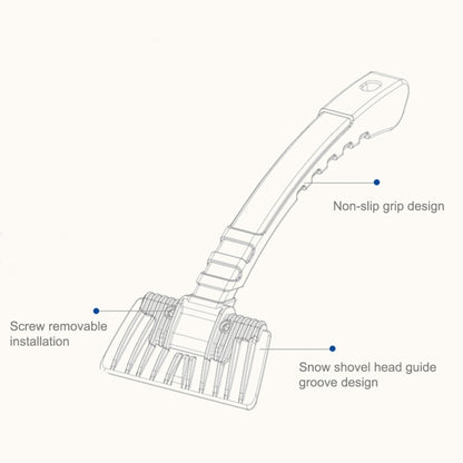 รถ Snow Shovel Auto ICE Scraper ฤดูหนาวแผนที่ความปลอดภัยเครื่องมือทำความสะอาด Defrost Deicing กำจัดฝนน้ำแปรงหิมะ, Ice Scraper