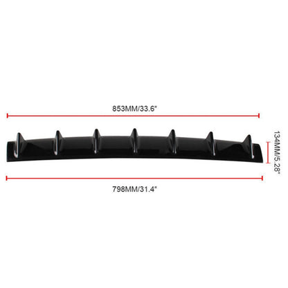 ยูนิเวอร์แซรถกันชนหลังลิปดิฟฟิวเซอร์ 7 Shark Fin Style Black ABS, ขนาด: 85.3 x 79.8 x 13.4cm, 85.0x18.0x5.0cm Black